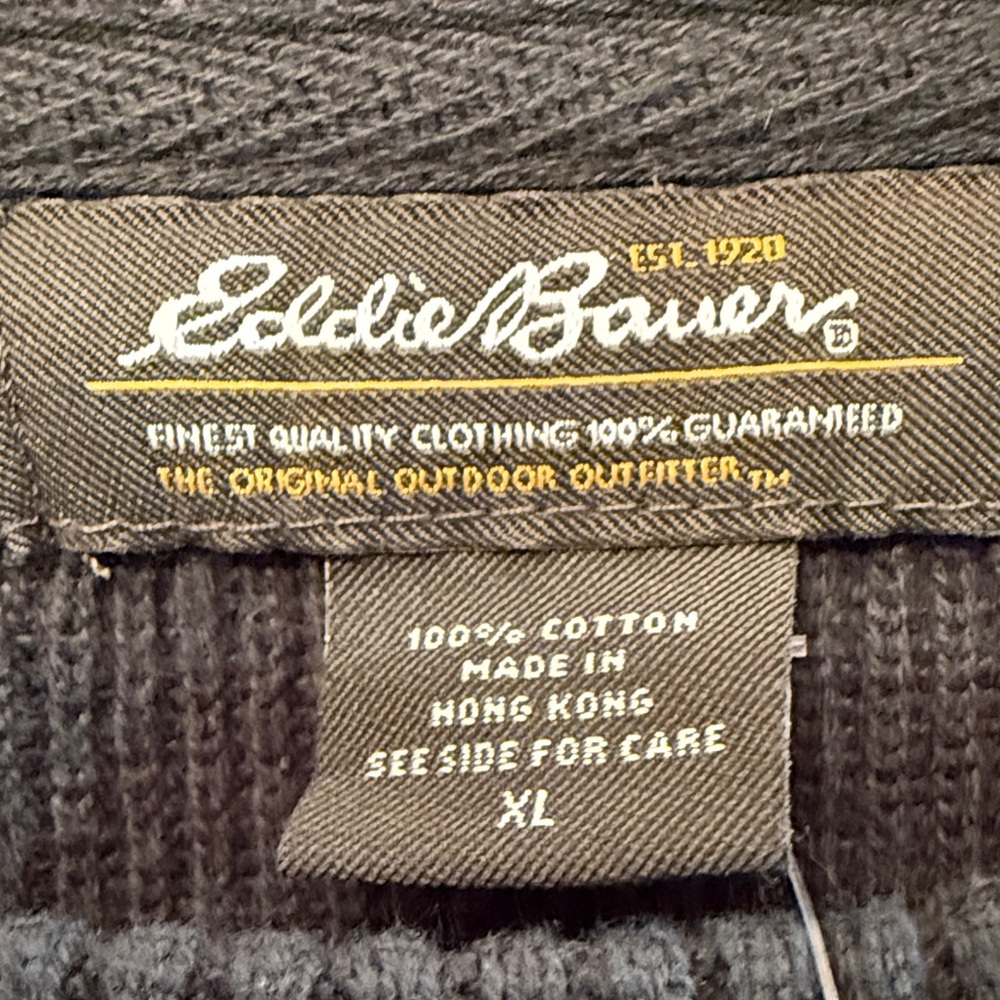 Eddie Bauer Men's Pine Green Crewneck Sweater size XL NWT - Picture 2 of 7